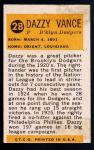 1963 Bazooka Dazzy Vance Brooklyn Dodgers Card