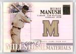 2002 Topps Tribute Heinie Manush Milestone Materials Card