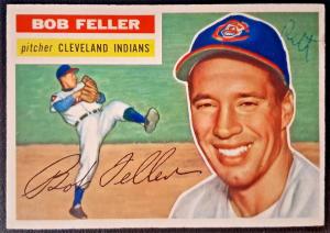 1956 Topps Bob Feller Cleveland Indians Card