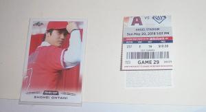 Shohei Ohtani 2018 Rookie Game Day Ticket Card