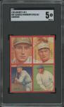 1935 Goudey Goose Goslin 4-in-1 Sports Card