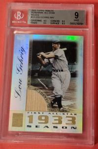 Lou Gehrig Game Used Bat Card BGS 9
