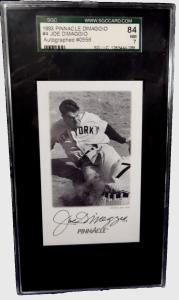 1993 Pinnacle Joe DiMaggio Autographed Card #4