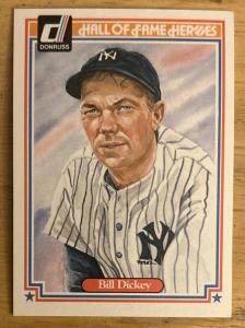 1983 Donruss Bill Dickey Hall of Fame Card