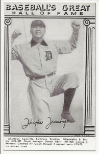 Hughie Jennings 1977 Hall of Fame Exhibit Card