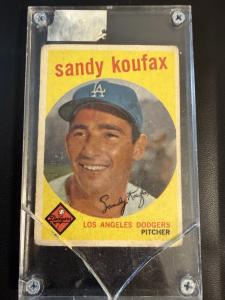 1959 Topps Sandy Koufax Dodgers Card #163