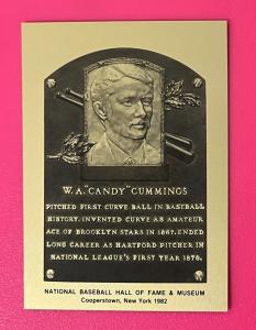 W. A. Candy Cummings 1982 Hall of Fame Card