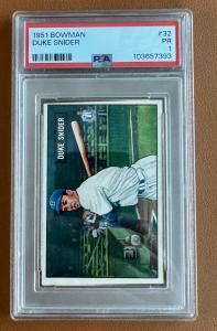 1951 Bowman Duke Snider #32 HOF Dodgers Card