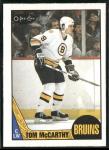 1987-88 O-Pee-Chee Tom McCarthy Boston Bruins Card