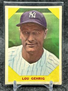 1960 Fleer Lou Gehrig Baseball Card #28