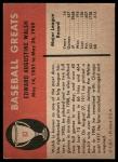 1961 Fleer Baseball Greats Big Ed Walsh Card