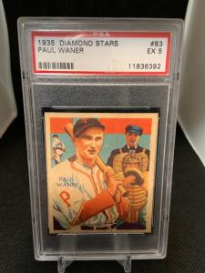 1935 Diamond Stars #83 Paul Waner Pirates Card