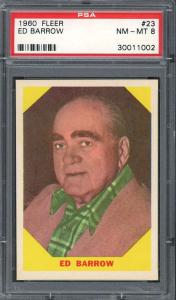 1960 Fleer Ed Barrow Card - PSA 8