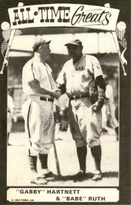 1973-80 TCMA Greats Postcards Gabby Hartnett/Babe Ruth