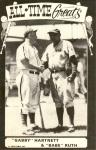 1973-80 TCMA Greats Postcards Gabby Hartnett/Babe Ruth