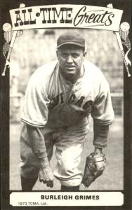 Burleigh Grimes 1973-80 TCMA All-Time Greats Postcards