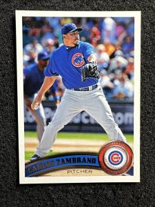 Carlos Zambrano 2011 Topps #558 Chicago Cubs Card