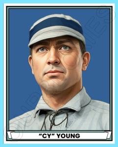 Cy Young Boston Americans Custom Art Card