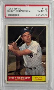 1961 Topps Bobby Richardson #180 PSA 8
