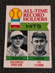 1979 Topps All-Time Record Holders George Sisler & Ty Cobb