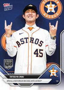 2026 Topps Now Tatsuya Imai Astros Card