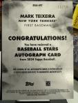 2024 Topps Mark Teixeira Baseball Auto 11/50