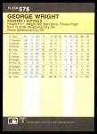 1986 Fleer George Wright Baseball Card #578