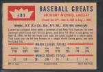 1960 Fleer Tony Lazzeri New York Yankees Card