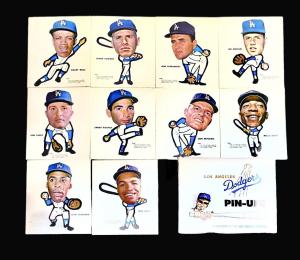1963 Dodgers Pin-Ups 10 Card Set Sealed