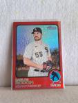 Carlos Rodon Topps Heritage Chrome Red Refractor 065/573