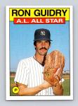 1986 Topps Ron Guidry New York Yankees Card