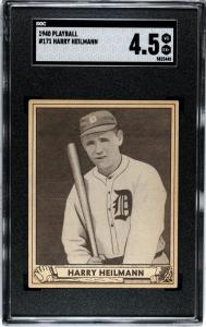1940 Play Ball #171 Harry Heilmann SGC 4.5