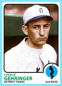 Charlie Gehringer Detroit Tigers Art Card 1973