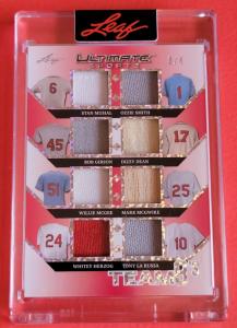 Stan Musial Jersey Card with Ozzie Smith & Legends
