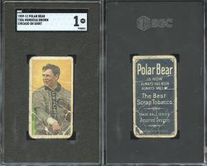 Mordecai Brown T206 Chicago Cubs HOF Card