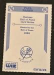 1992 Paul Waner Yankees Hall of Fame Baseball Card