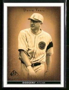 2002 SP Legendary Cuts Dazzy Vance Card