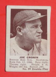 1941 Double Play Joe Cronin Red Sox Card
