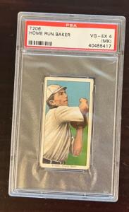 1909 T206 Home Run Baker Athletics Card PSA 4