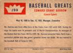 1960 Fleer Baseball Greats Ed Barrow Card