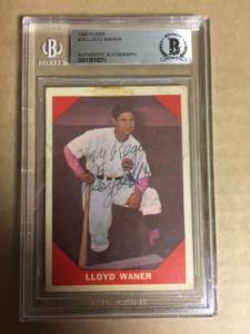 Lloyd Waner 1960 Fleer Signed Card