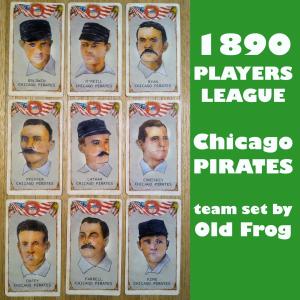 1890 Players League Chicago Pirates Baseball Card Set