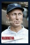 Sam Rice 1924 Washington Senators Colorized Print