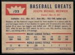 1960 Fleer Joe Medwick Baseball Card #22
