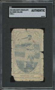 1922 Eddie Collins Neilson's Chocolate Card