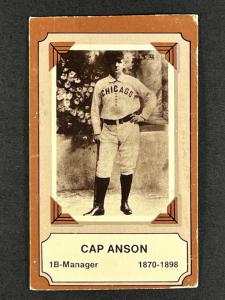 Cap Anson 1975 Fleer Major League Patches Card