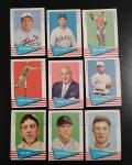 1961 Fleer Baseball Greats - 9 Cards Set