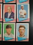 1961 Fleer Baseball Greats - 9 Cards Set