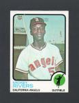 1973 Topps Mickey Rivers California Angels Card