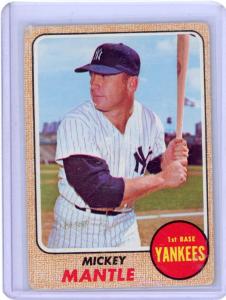 Mickey Mantle 1968 Topps Yankees Card #280